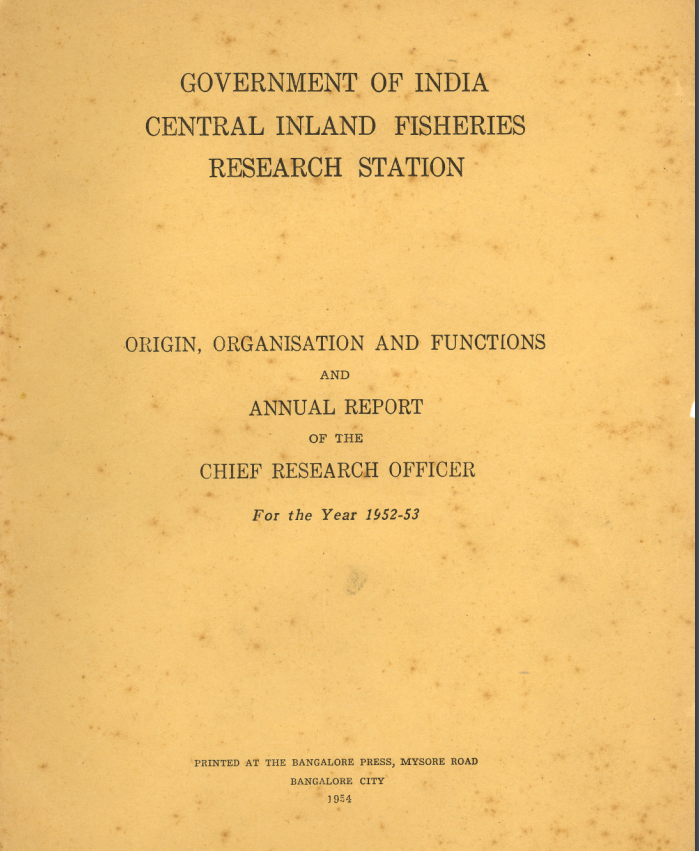 Annual Report 1952-53