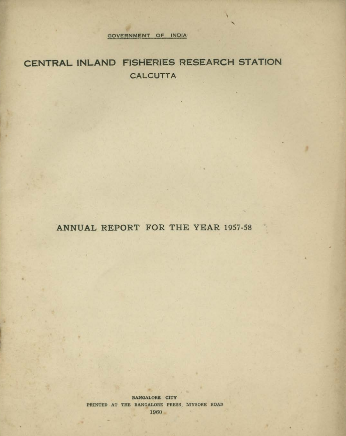 Annual Report 1957-58